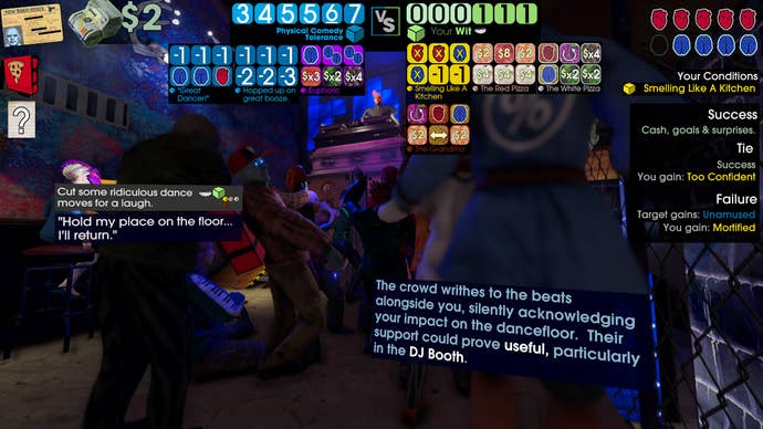 Planning a funny dance in a Betrayal At Club Low screenshot.