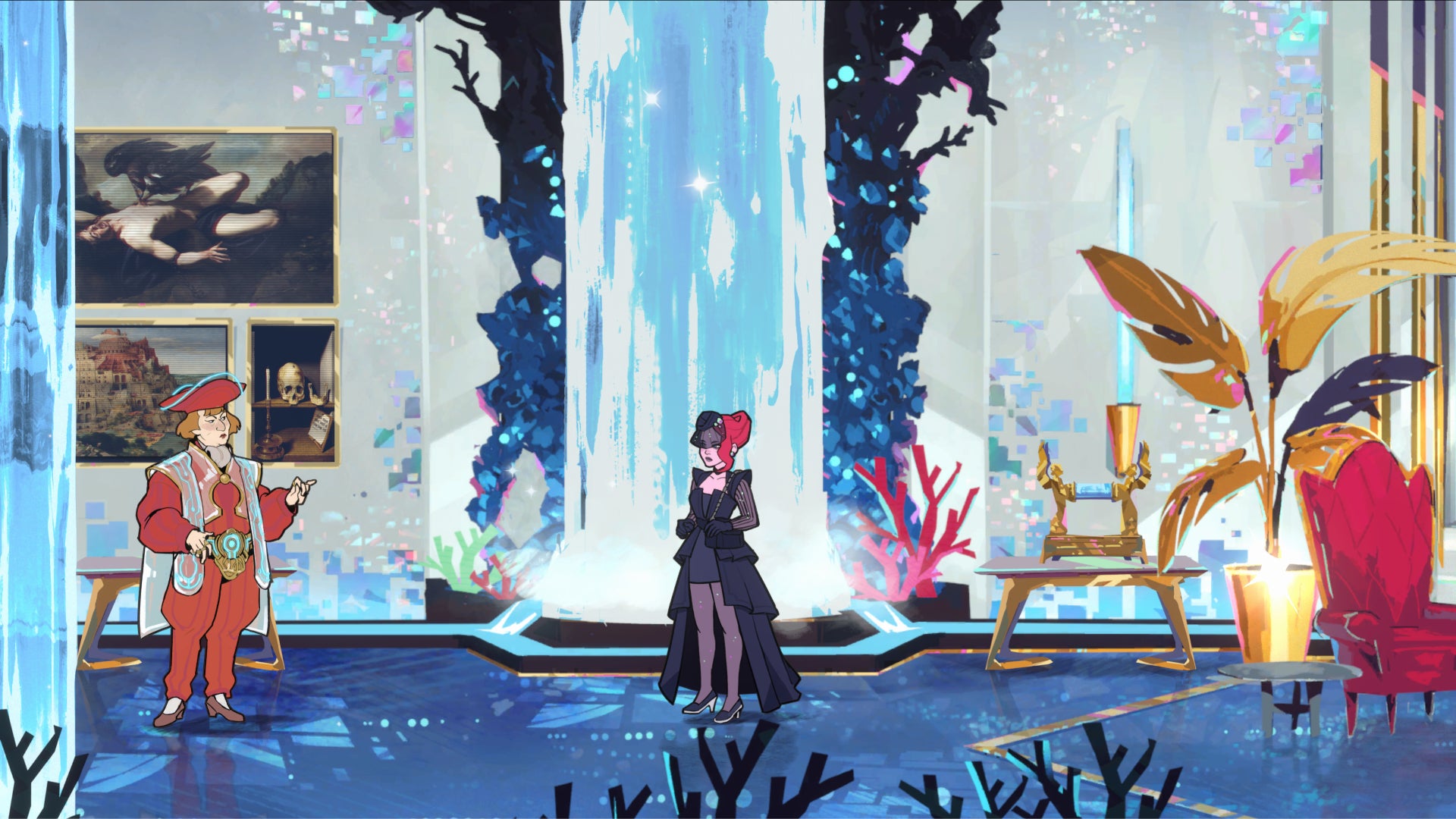 Better Than Us' protagonist in the extravagant abode of a futuristic billionaire. - 1