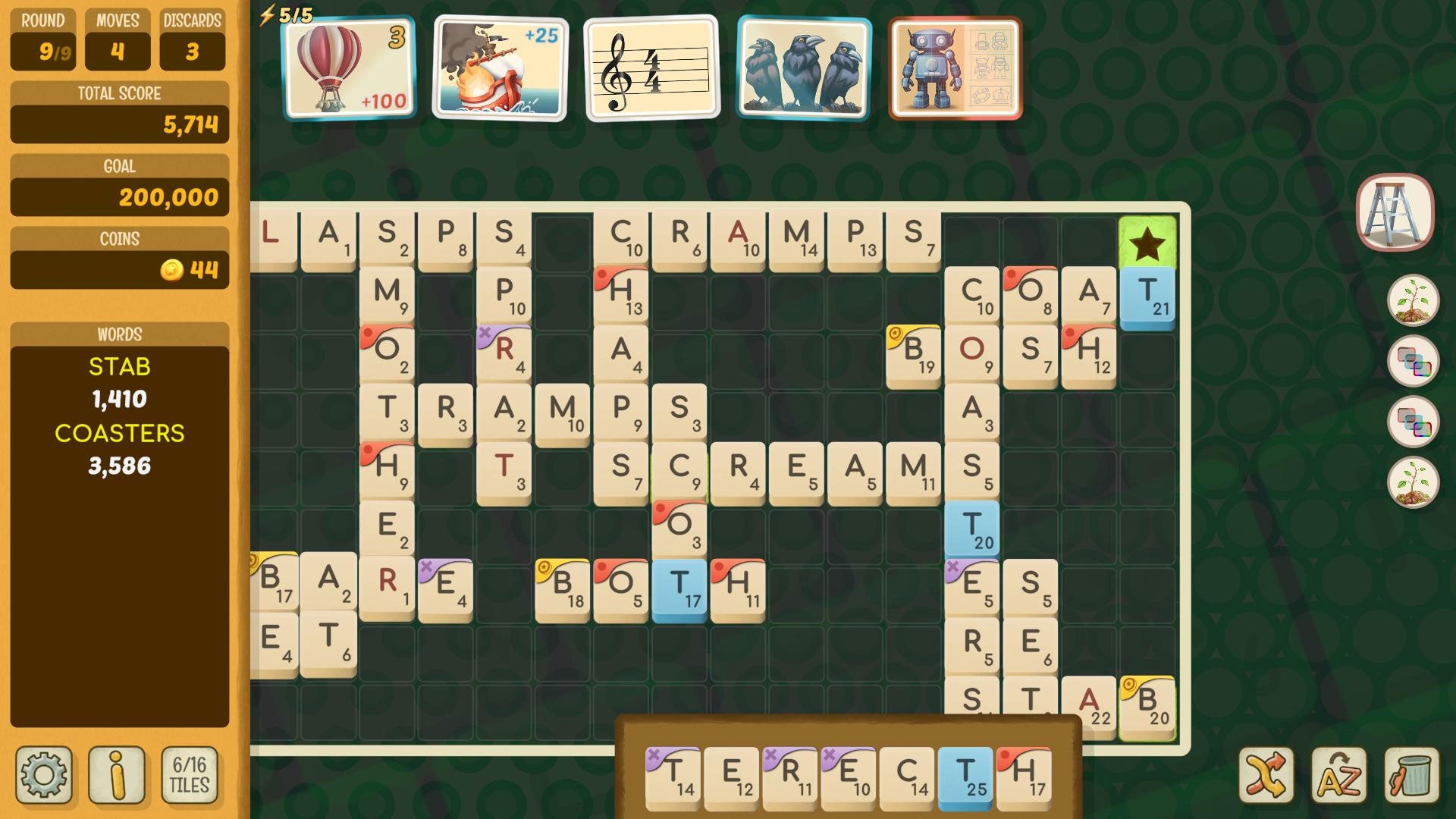 A stacked board in Beyond Words