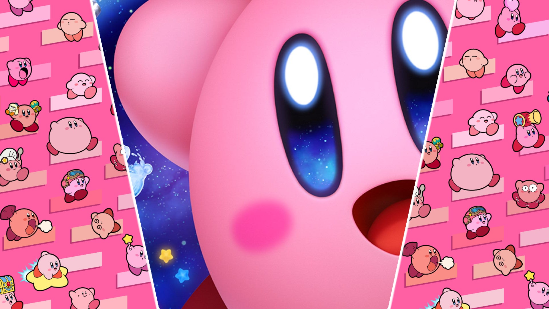 Kirby and the forgotten land cloth banner high quality