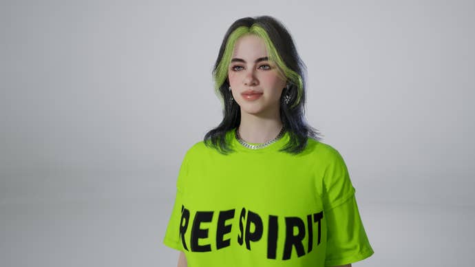 A character in inZOI who looks a lot like Billie Eilish.