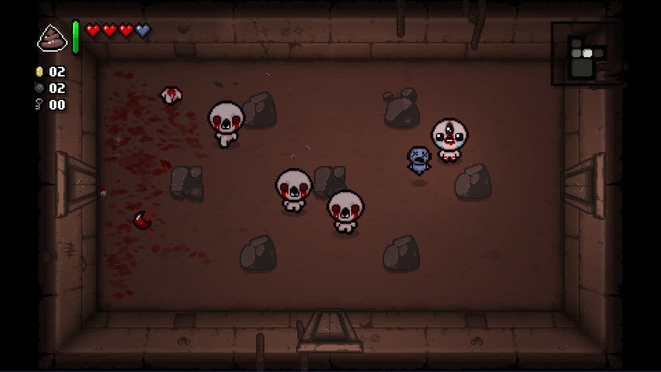 Isaac is surrounded by mutant Isaacs in The Binding Of Isaac: Rebirth - 5