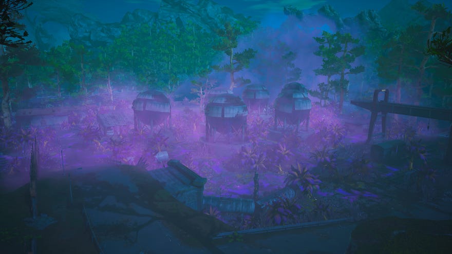 A Biomutant screenshot of a hazard zone.