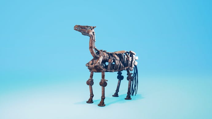 A Biomutant screenshot of the Mekamjut mount.