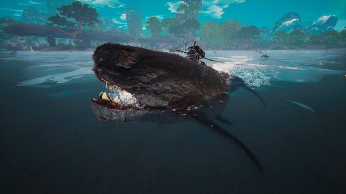 A Biomutant screenshot of the Pee Wee Gargantua mount.
