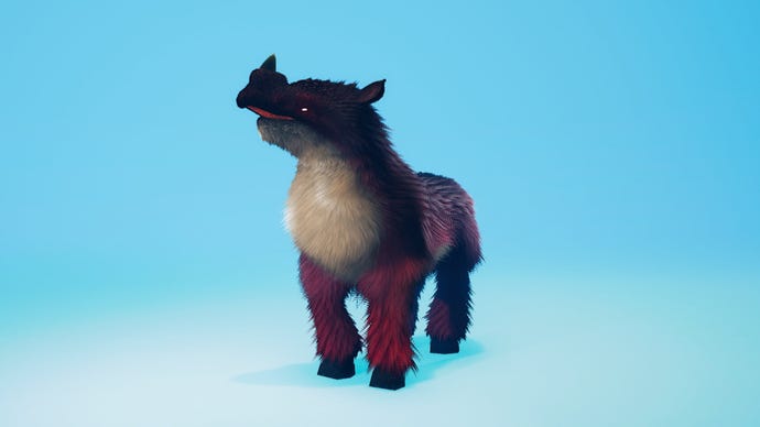 A Biomutant screenshot of the Pumb Gnoat mount.