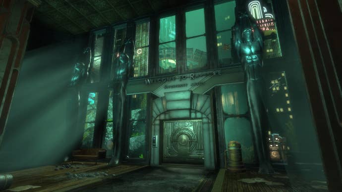 The entranceway to Rapture successful BioShock Remastered.