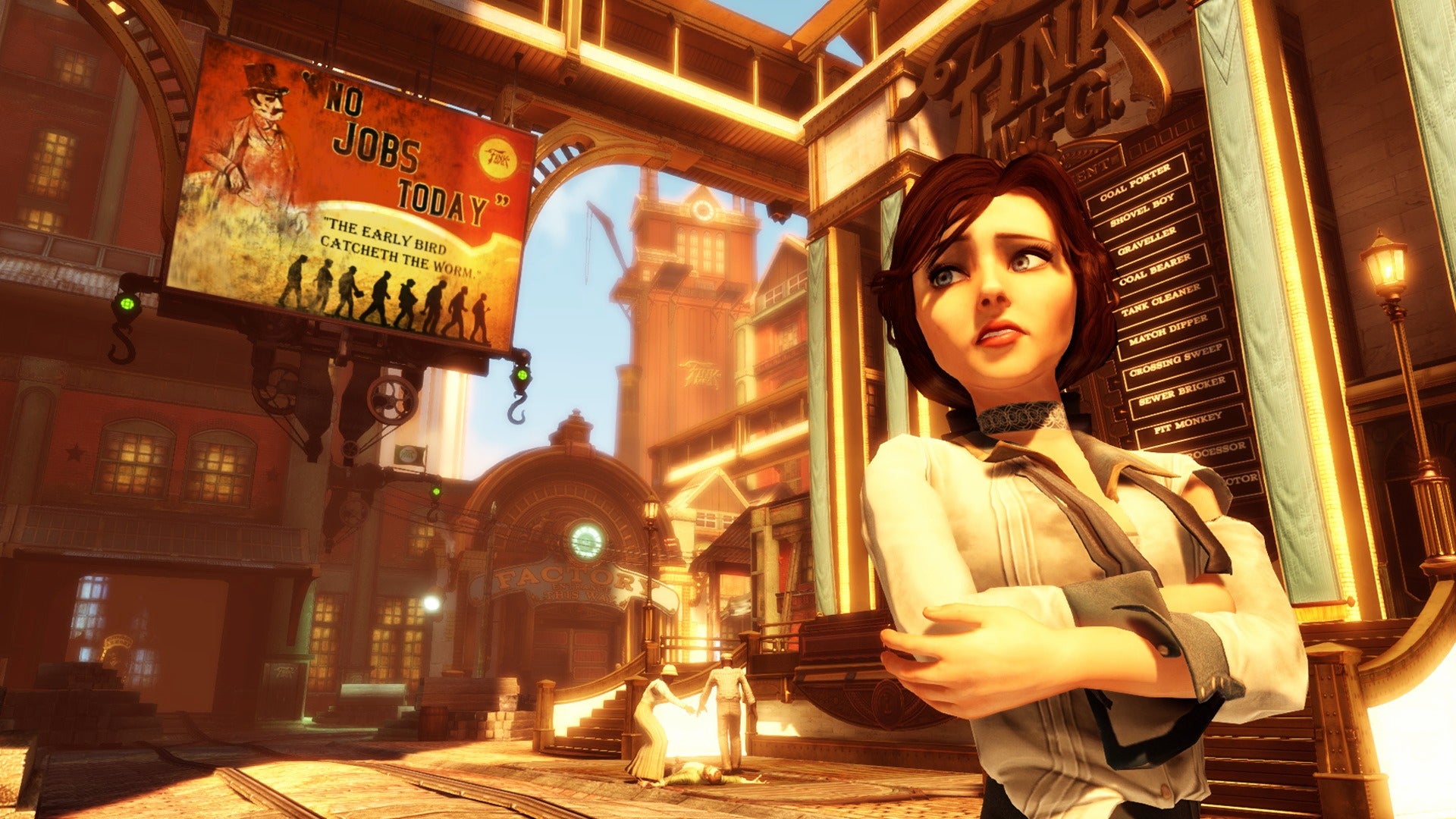 Elizabeth looking concerned in Bioshock: Infinite. - 1