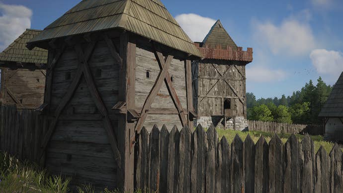 A presumption of a woody castle partition and operation from Manor Lords