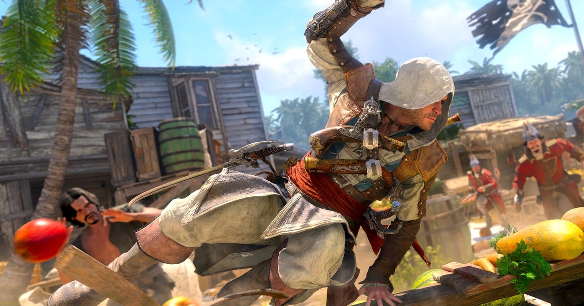 Lead image for “Assassin's Creed Black Flag Resynced patch makes the very important change of letting you hide Edward's blowpipe”.