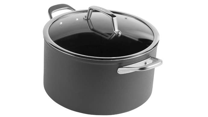 Ninja ZEROSTICK Premium Cookware 26cm Stock Pot with Glass Lid.