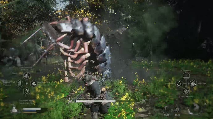 Hundred-Eyed Daoist Master's bottom centipede body shooting out from the ground