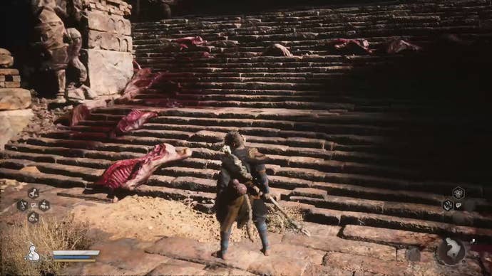 Bloody steps of Crouching Tiger Temple