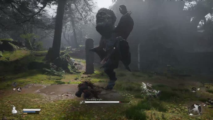 Wandering Wight raises his leg for a stomp attack