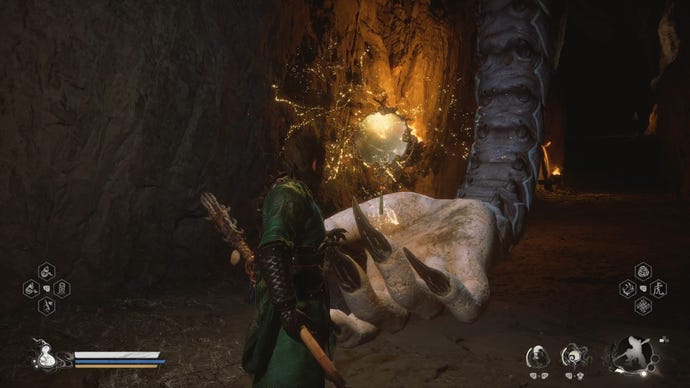 A screenshot of the Buddha’s Right Hand boss in Chapter 4 of Black Myth: Wukong.