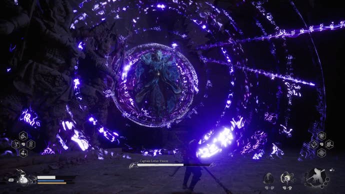A screenshot of the Captain Lotus-Vision boss in Chapter 3 of Black Myth: Wukong.