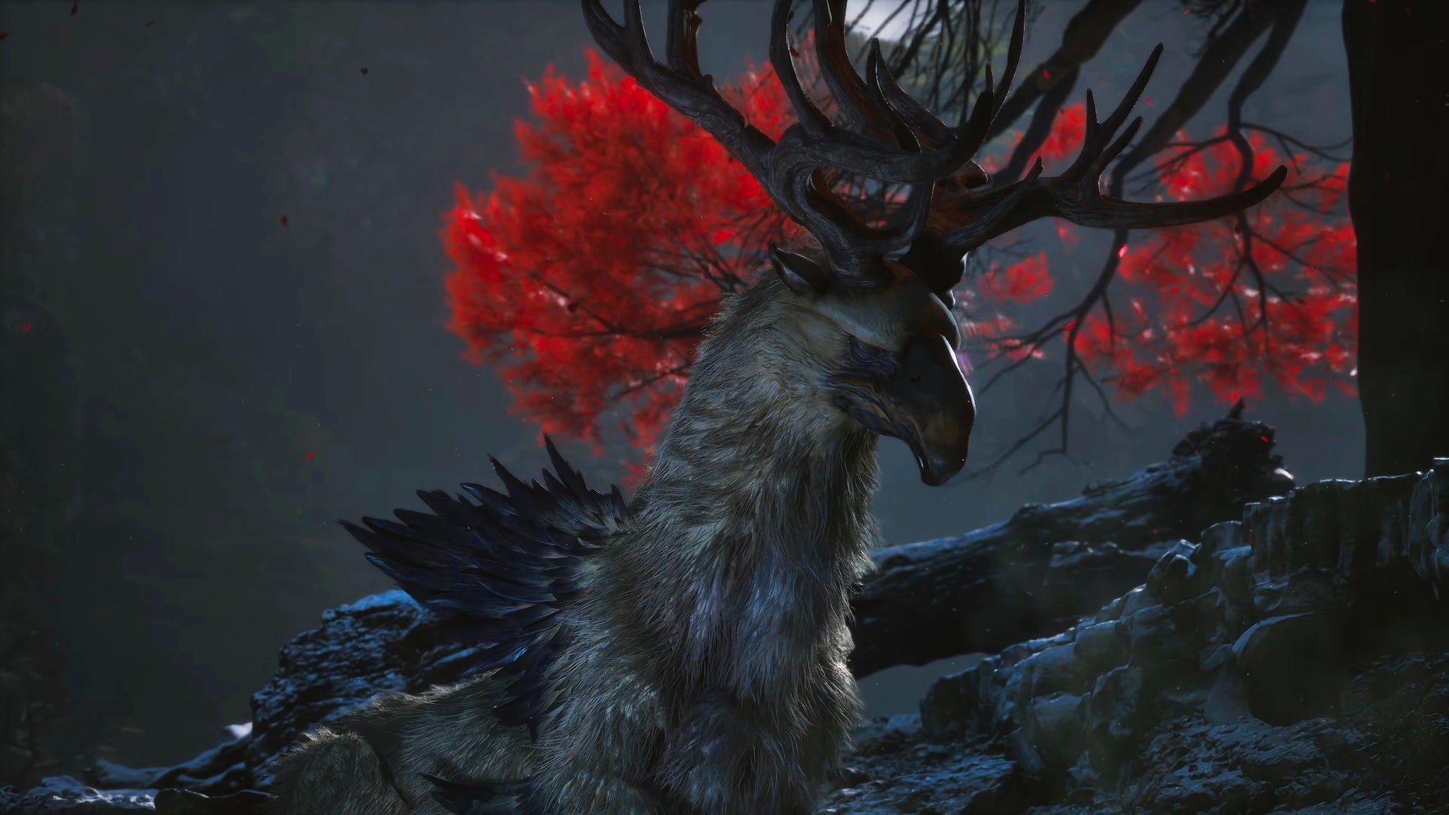 A screenshot of the Cloudtreading Deer boss in Chapter 6 of Black Myth: Wukong. - 12