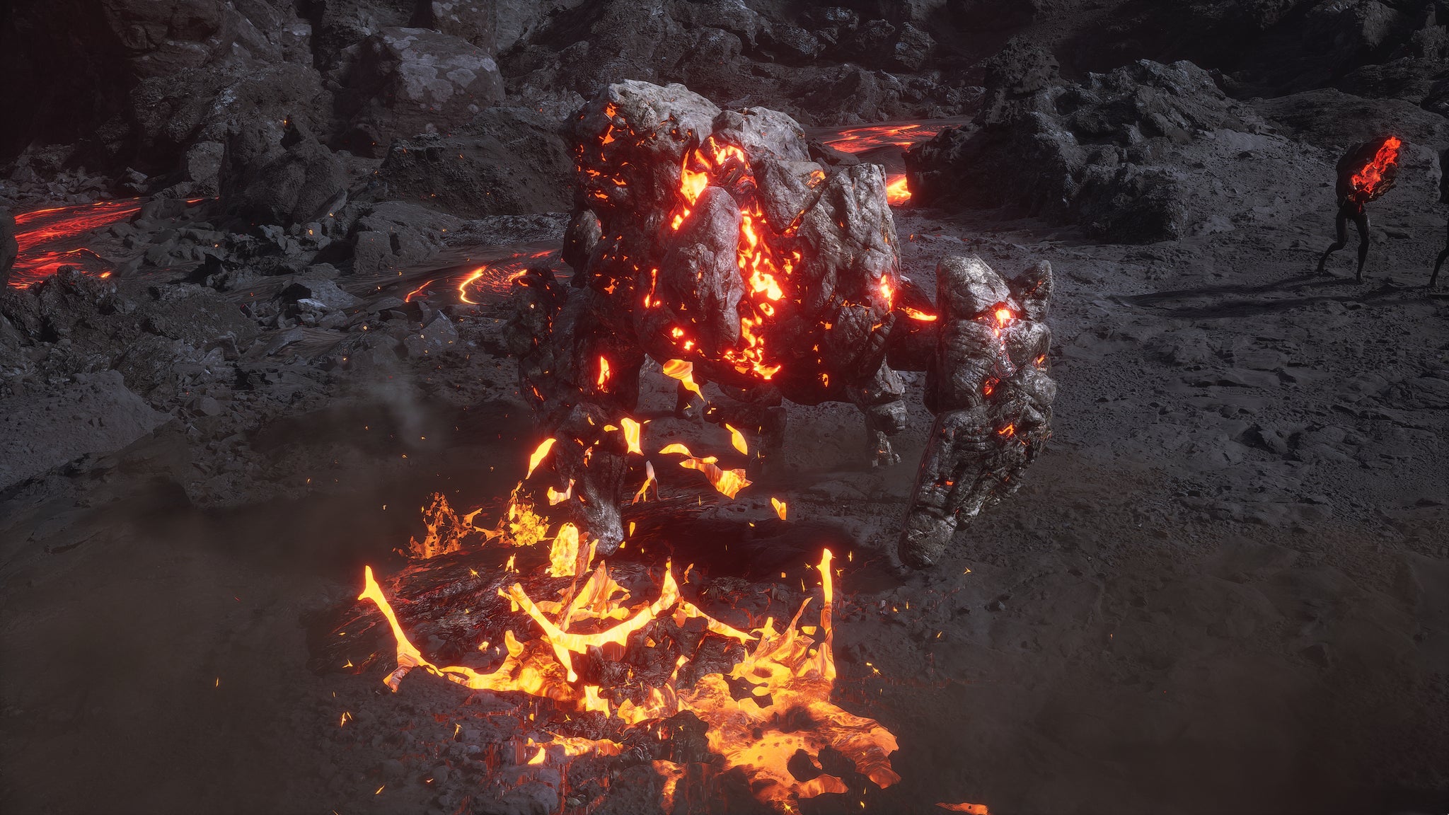 A screenshot of the Flint Vanguard boss in Chapter 5 of Black Myth: Wukong. - 14