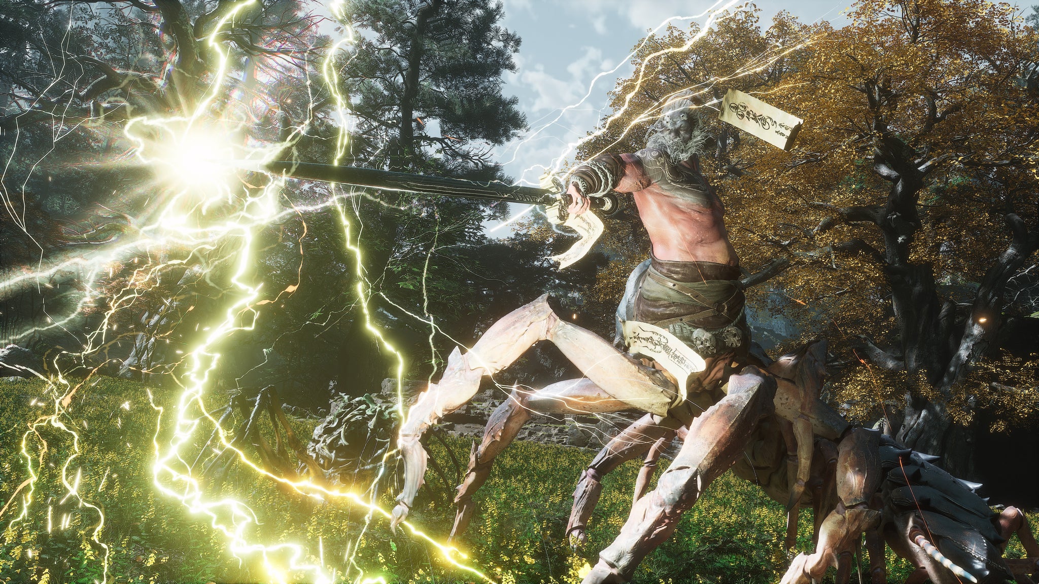 A screenshot of the Hundred-Eyed Daoist Master boss in Chapter 4 of Black Myth: Wukong. - 47