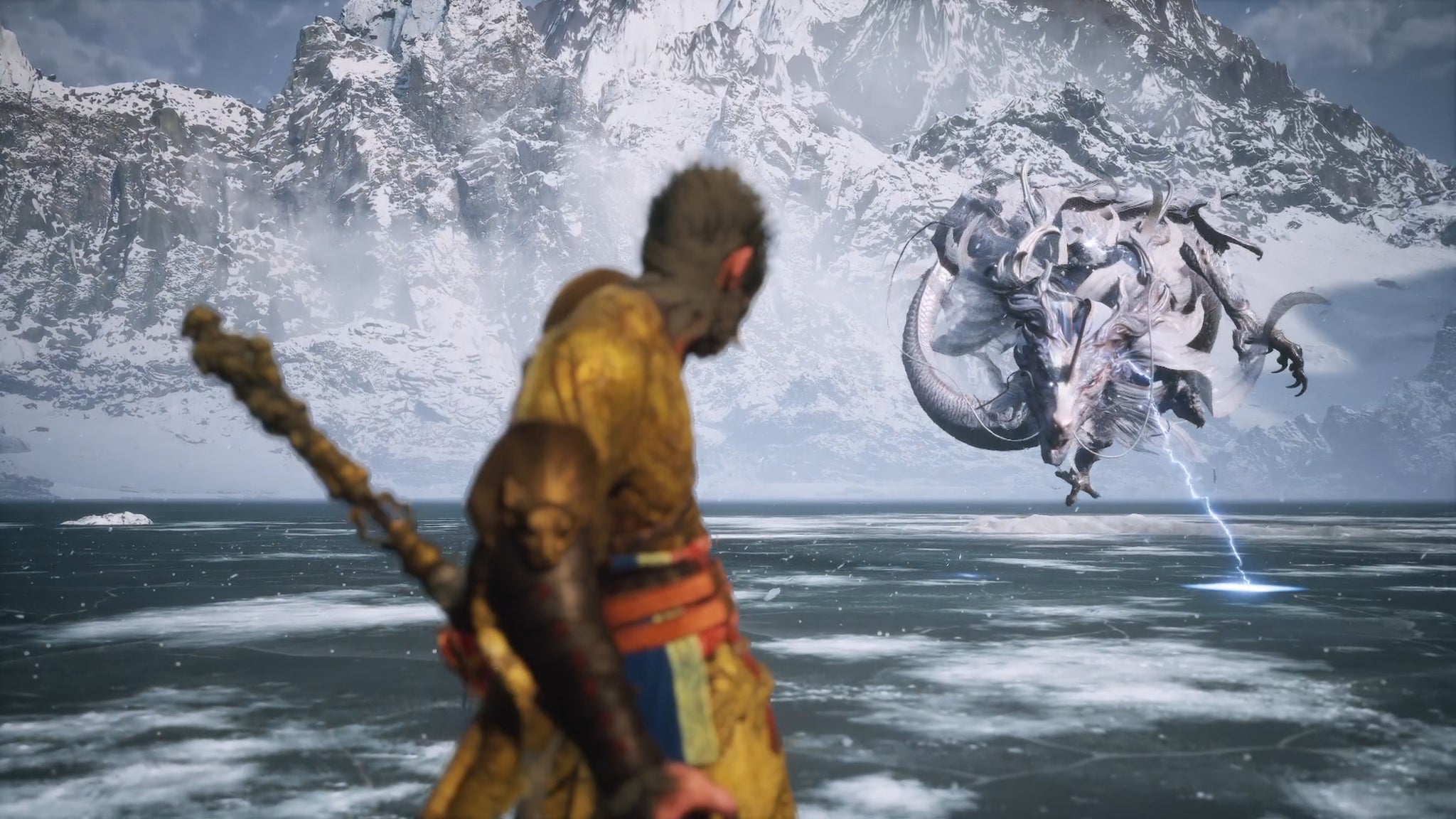 A screenshot of the Kang-Jin Loong boss in Chapter 3 of Black Myth: Wukong. - 5