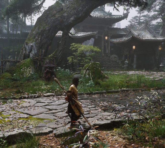 The player in Black Myth: Wukong stands next to a Keeper’s Shrine in Chapter 1.