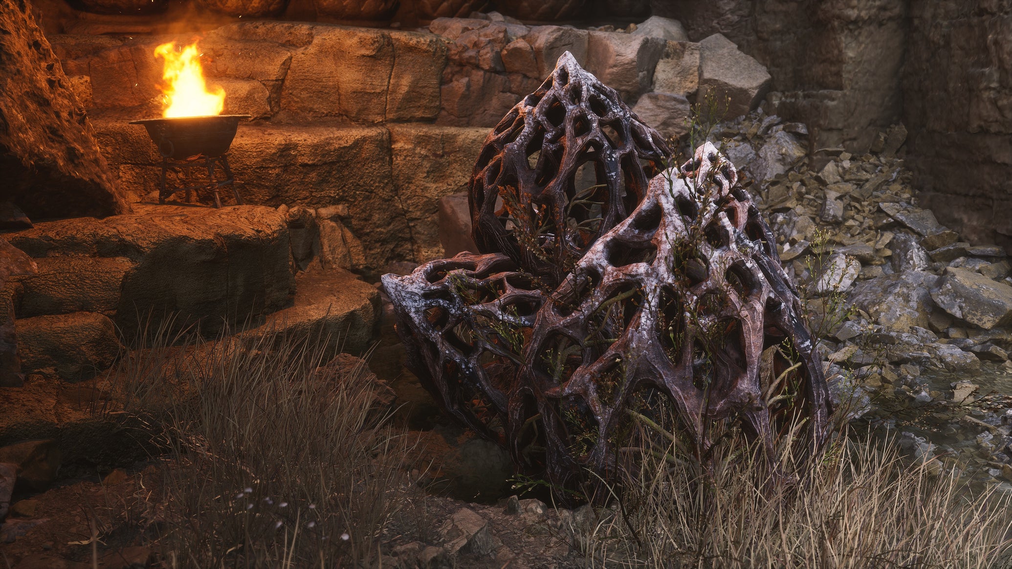 A screenshot of the Man-In-Stone, an NPC in Black Myth: Wukong. - 1