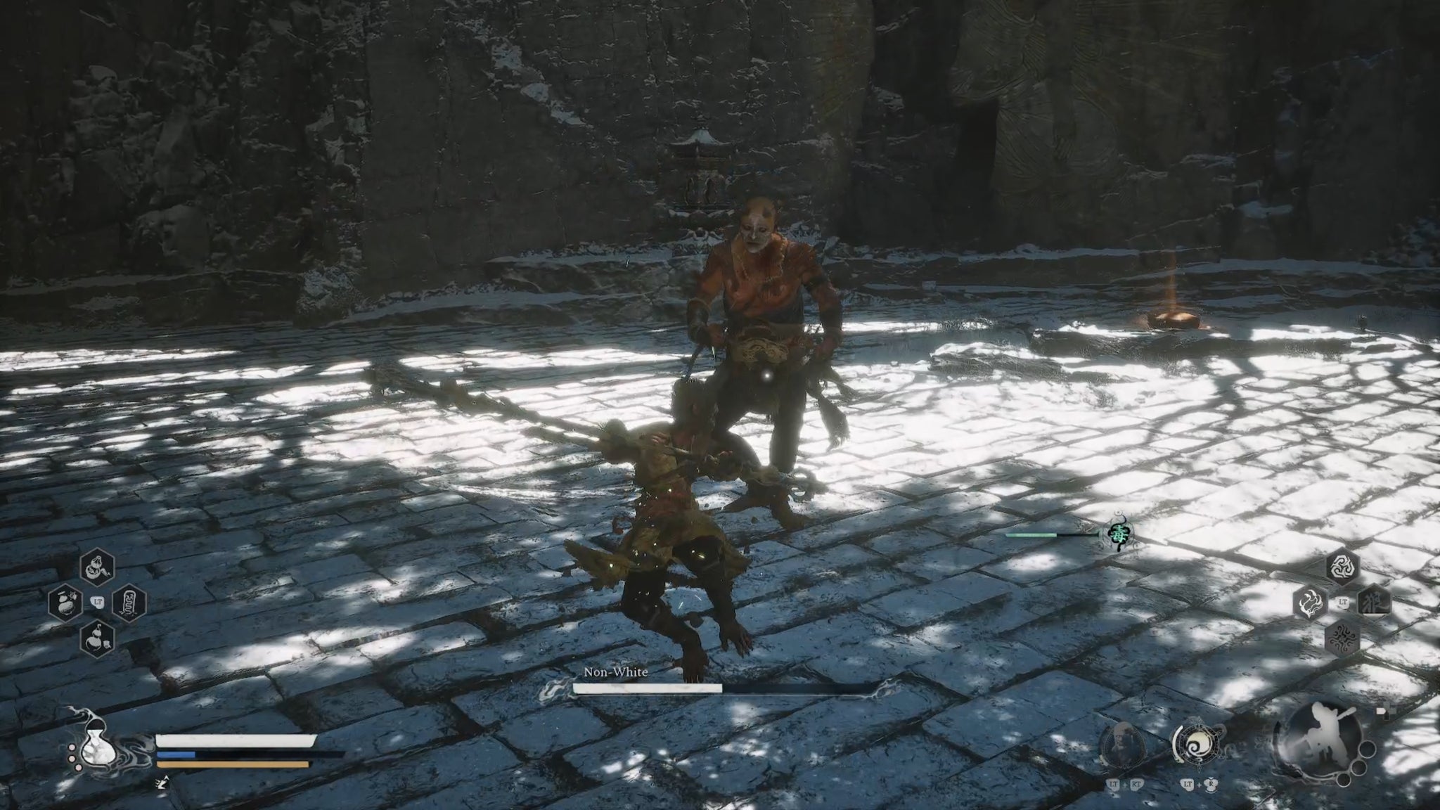 A screenshot of the Non-White boss in Chapter 3 of Black Myth: Wukong. - 16