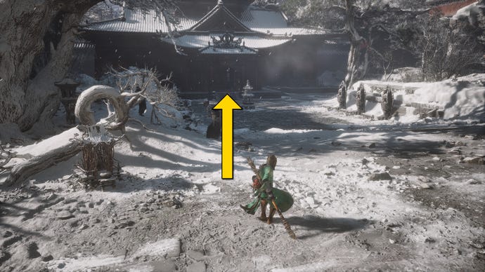 The player in Black Myth: Wukong follows the path to the Non-Void boss in the New Thunderclap Temple in Chapter 3.