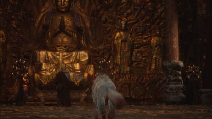 The player in Black Myth: Wukong follows the path to the Non-Void boss in the New Thunderclap Temple in Chapter 3.