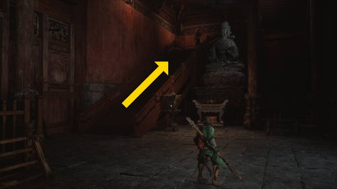 The player in Black Myth: Wukong follows the path to the Non-Void boss in the New Thunderclap Temple in Chapter 3.