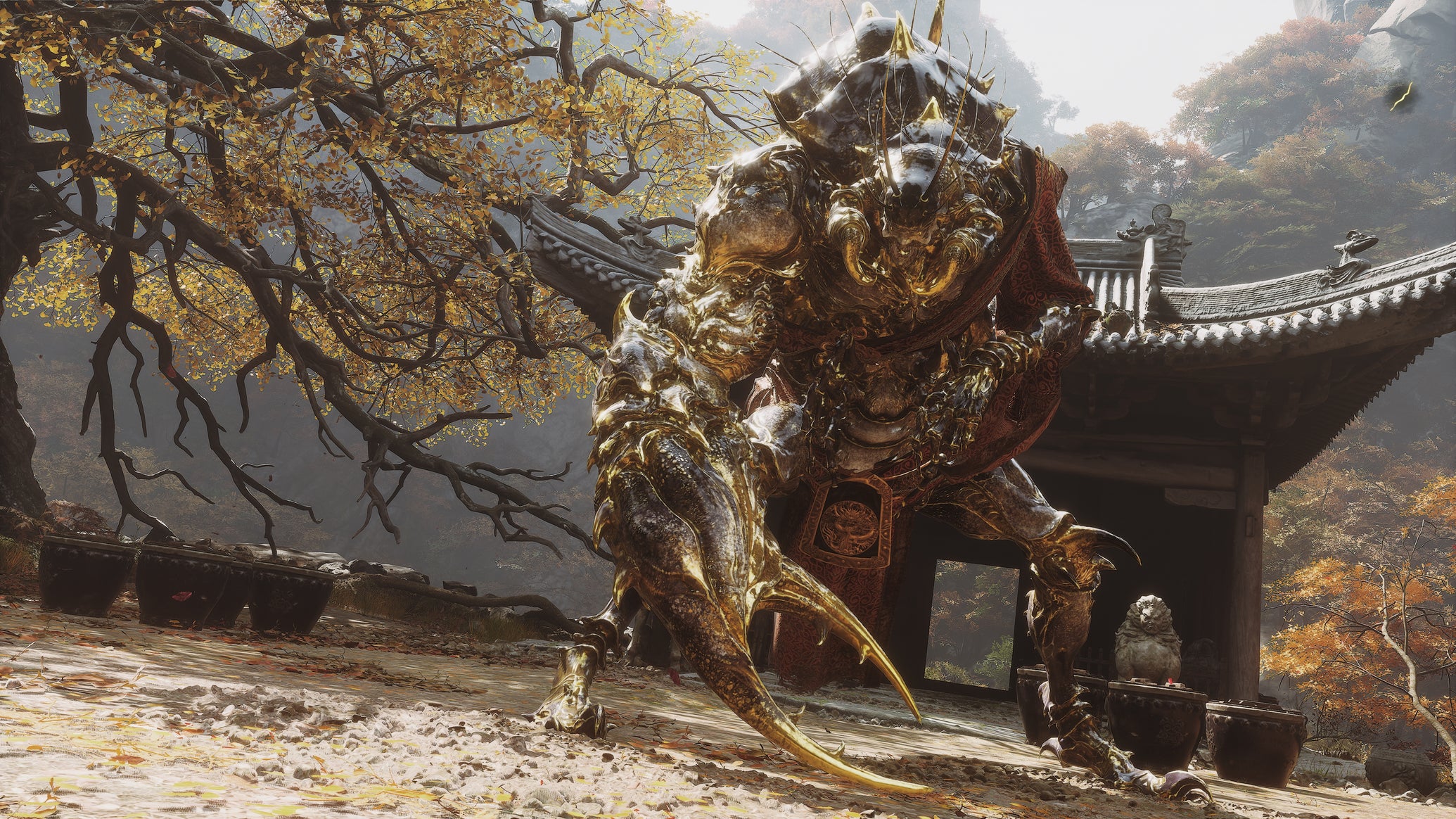 A screenshot of the Scorpionlord boss in Chapter 4 of Black Myth: Wukong. - 1