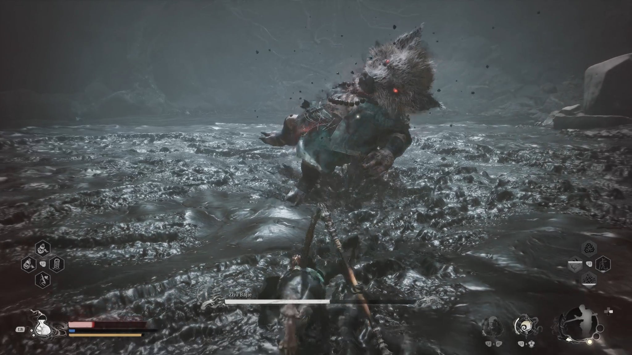 A screenshot of the Zhu Bajie boss in Chapter 4 of Black Myth: Wukong. - 19