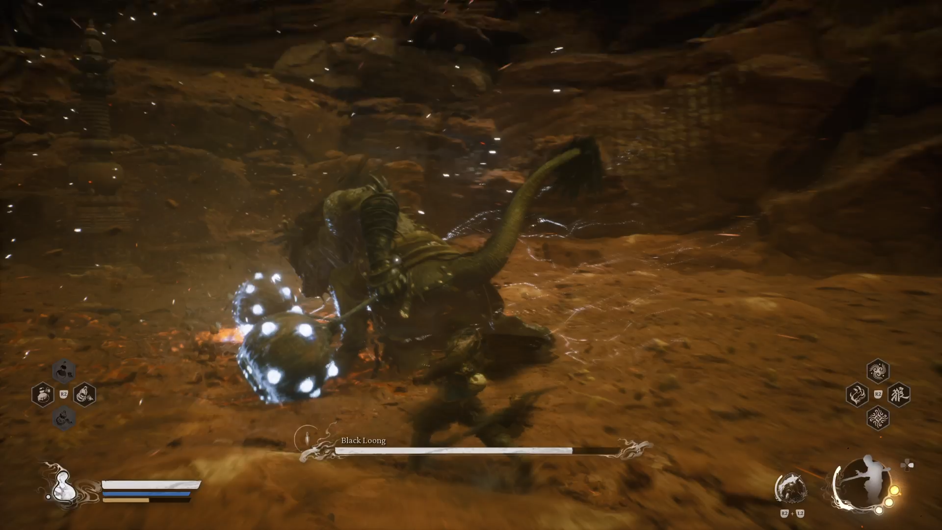 Black Myth: Wukong showing Black Loong&rsquo;s attack