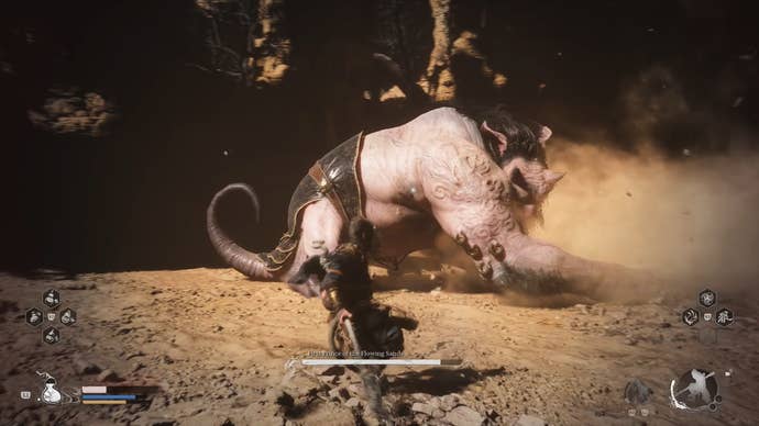 Black Myth Wukong screenshot showing the rear protection the boss wears