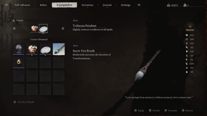 Screenshot from A Black Myth: Wukong showing the sights of Snow Fox Brush