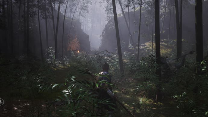 Screenshot from Black Myth: Wukong showing the path to the Guangmou boss battle arena