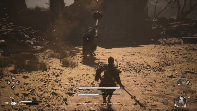 Скриншот Black Myth Wukong, демонстрирующий атаку Второго принца