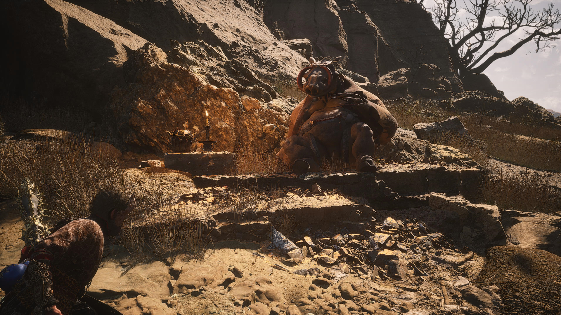 Black Myth: Wukong screenshot showing the Boar NPC in Chapter 2