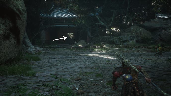 Black Myth: Wukong screenshot showing the second location players need to go to unlock the Purple Cloud Mountain area