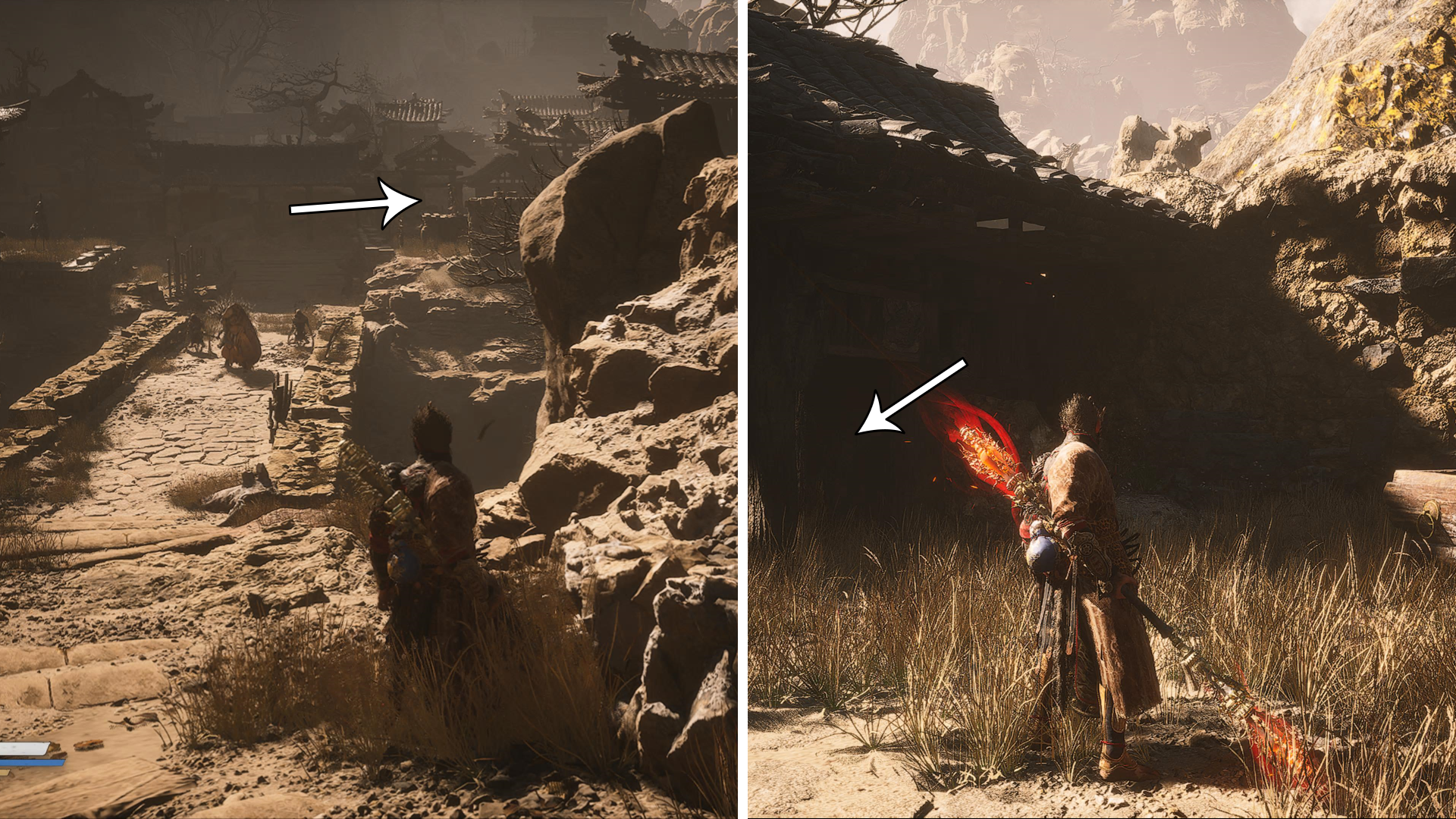 Black Myth: Wukong screenshot showing the location of the Sobering Stone