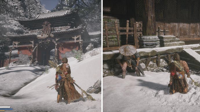 Screenshot from Black Myth: Wukong showing where to start the treasure hunter quest