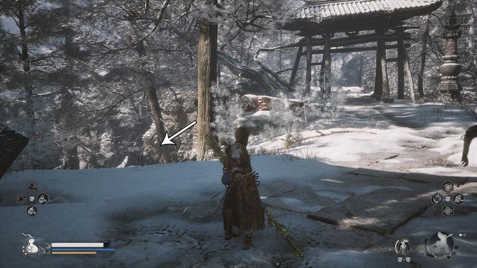 Screenshot from Black Myth: Wukong showing how to find the Karma Towers shrine
