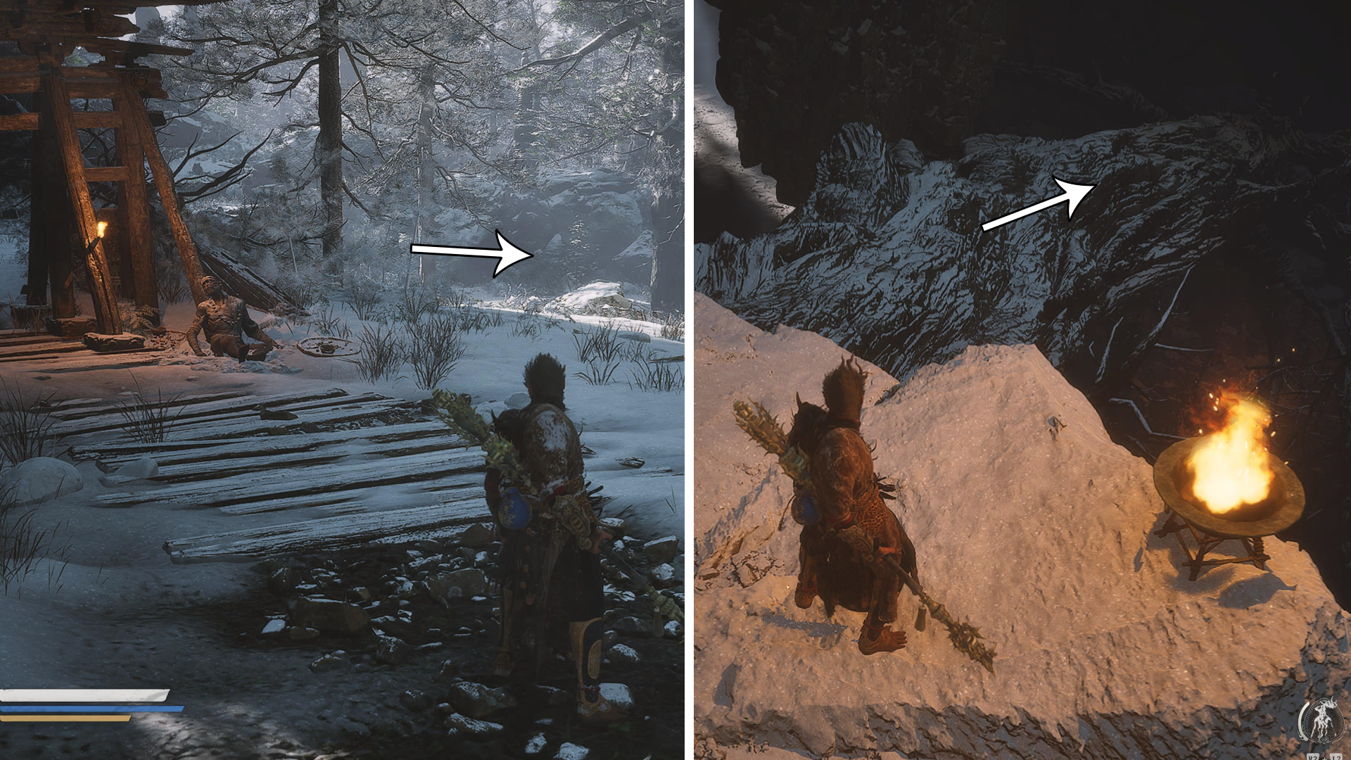 Black Myth: Wukong screenshot showing how to find the Melon Field shrine