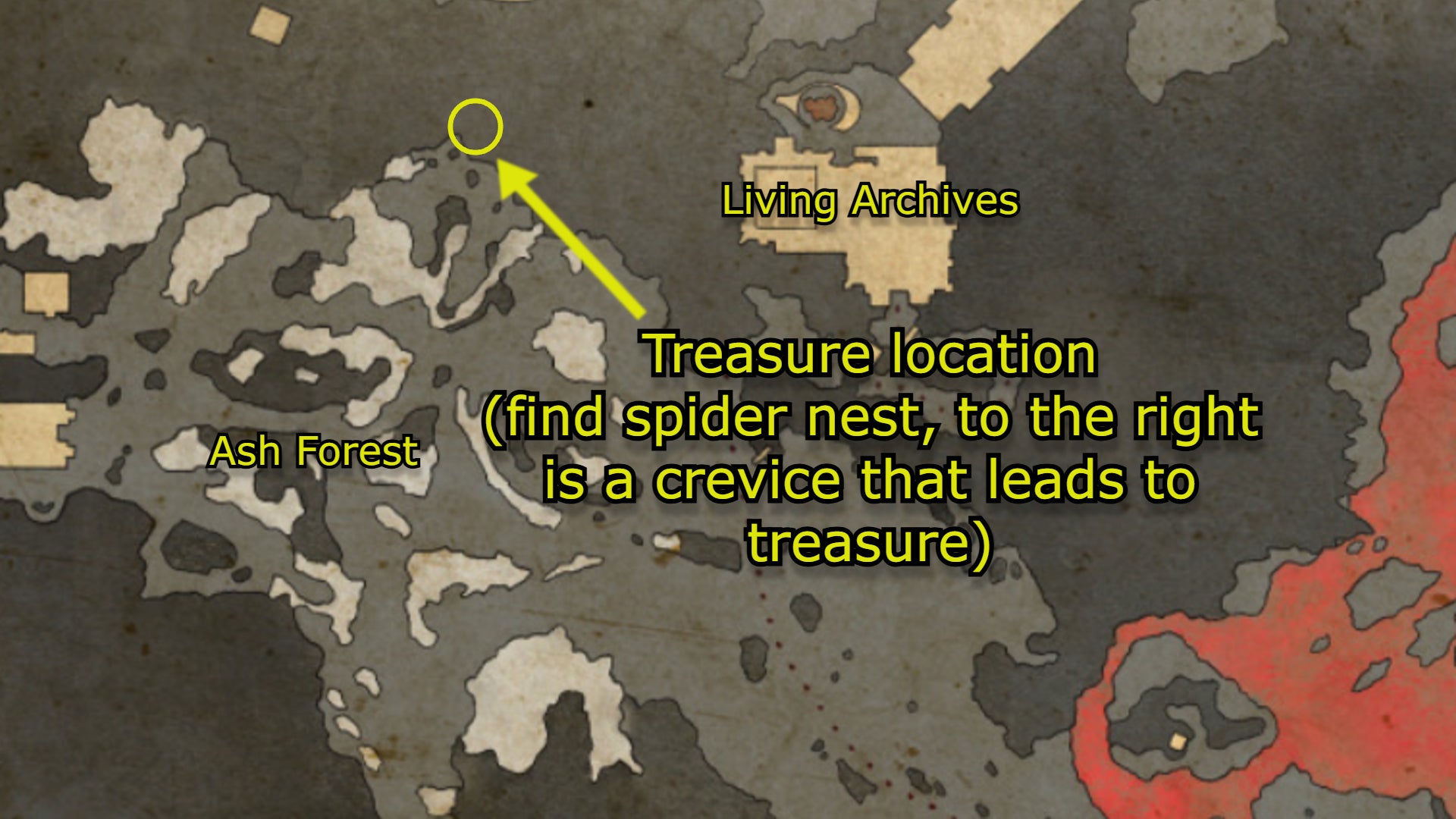 The exact location of the Blade That Hungers treasure in Avowed. - 38