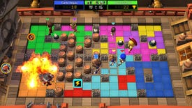 Blast Zone! Tournament is basically Bomberman and free for keepsies on Steam