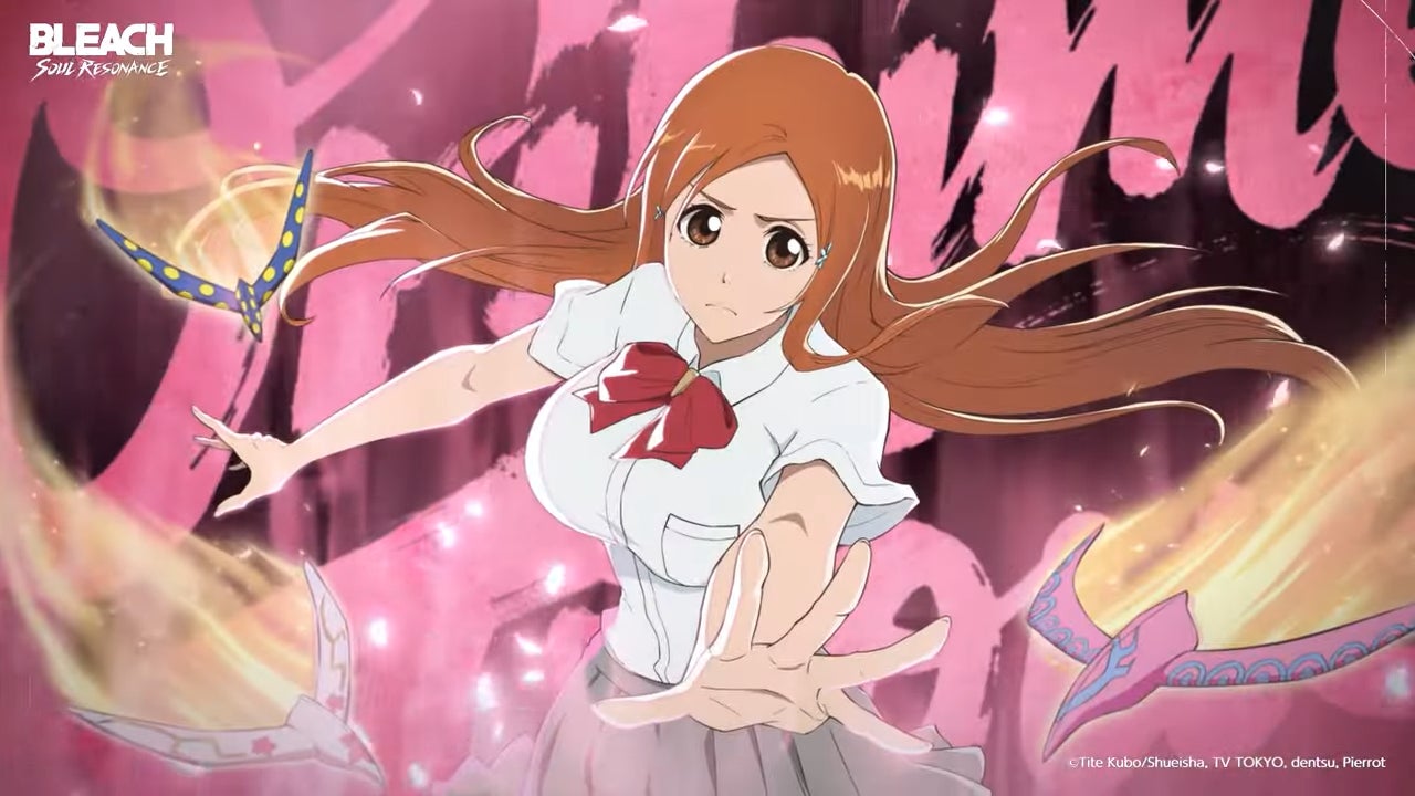 Bleach's Orihime stretches her hand towards the viewer with a serious expression on her face in BLEACH: Soul Resonance. - 5