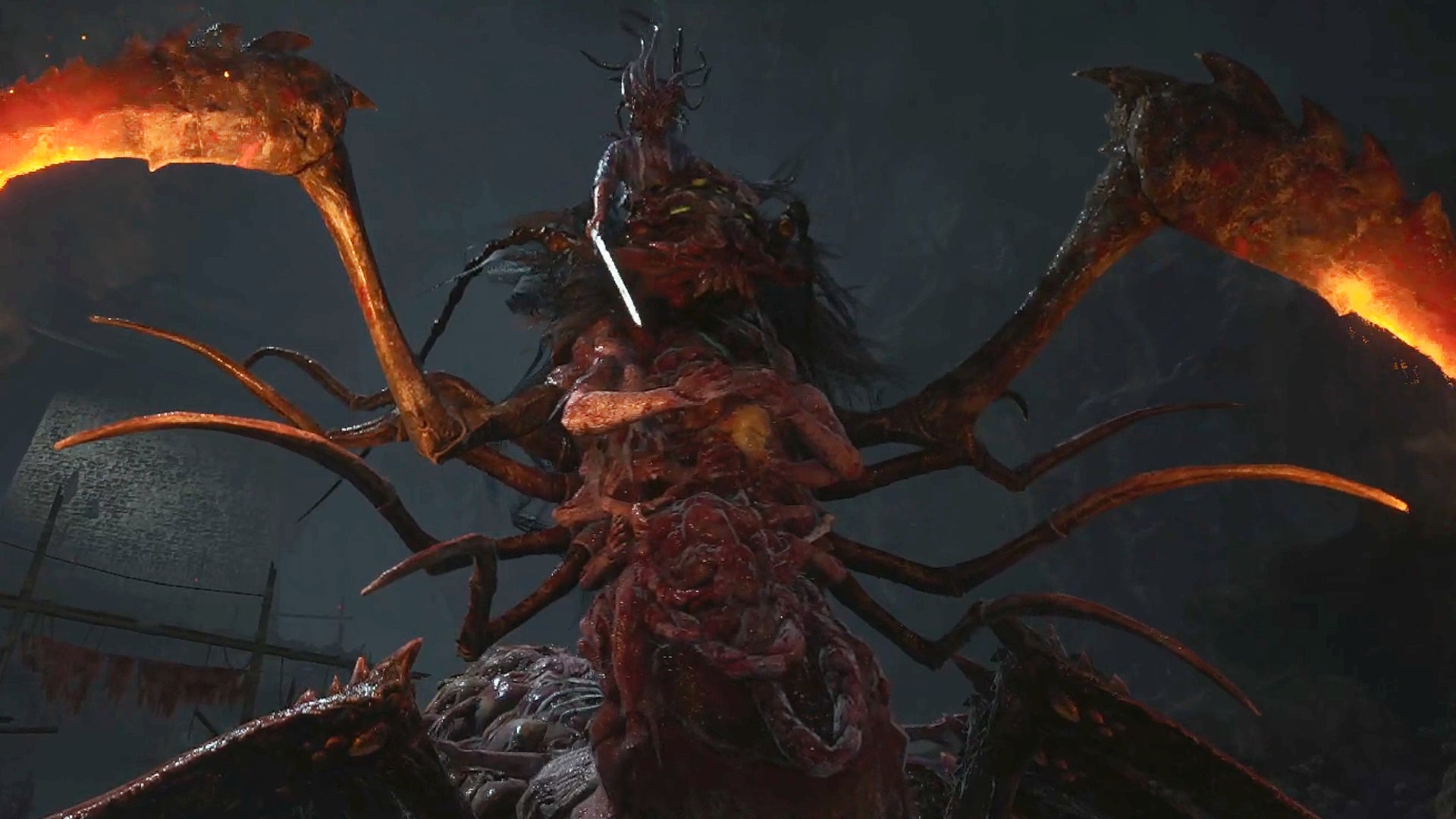 Blightweaver, the Giant Centipede, rears its two razor-sharp red pincers ahead of a Wuchang Fallen Feathers boss fight. - 9