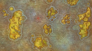 A world map illustration from World Of Warcraft