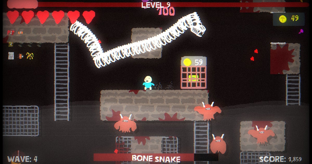 Every detail of Blood Dungeon looks slapdash, but its mix of platformer and Vampire survivors gets my heart thumping