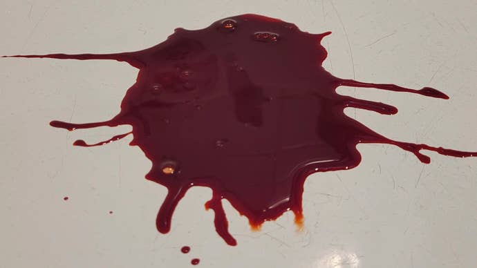 Just a big splat of blood in a bathtub, don’t worry about it.